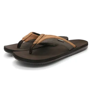 Men's Flip Flops Thong Leather Sandals Non-Slip Sandals