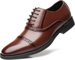 Men's Formal Shoes Lace Up Oxfords Business Dress Shoes Wingtip Brogues Derbys Wedding Suit Shoes