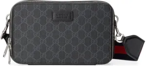 Men's Gg Supreme Fabric Shoulder-Bag in Black | 774161K5RLN Color 1095