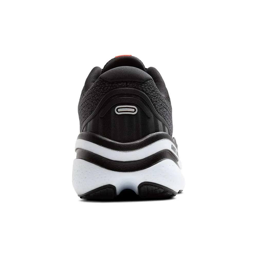 Men's Ghost Max 2 Running Shoe - Black/White/Fiery Red - Regular (D)
