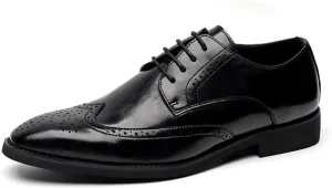 Men's Lace-ups Brogues Classic Oxford Formal Dress Shoes Modern Wingtip Business Shoes for Men