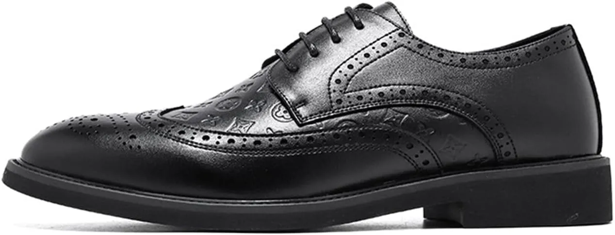 Men's Lace-ups Brogues Classic Wingtip Oxfords Formal Dress Shoes Comfortable Wedding Business Shoes for Men