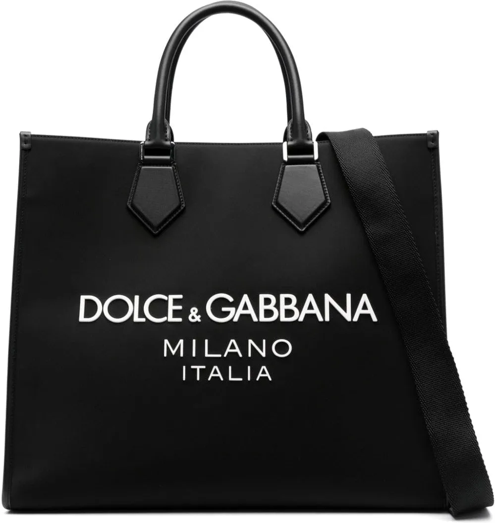 Men's Large Nylon Shopper in Black | Size UNI | BM2271AG1828B956