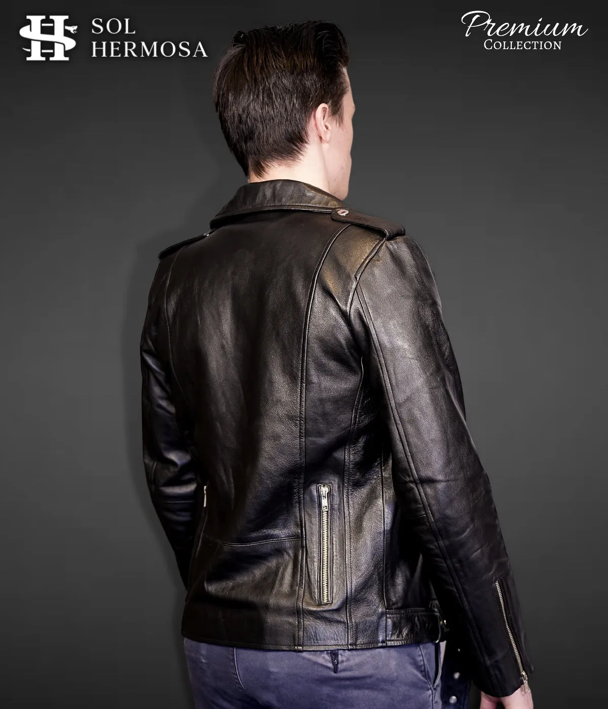 Men's Leather Jacket - Hermes