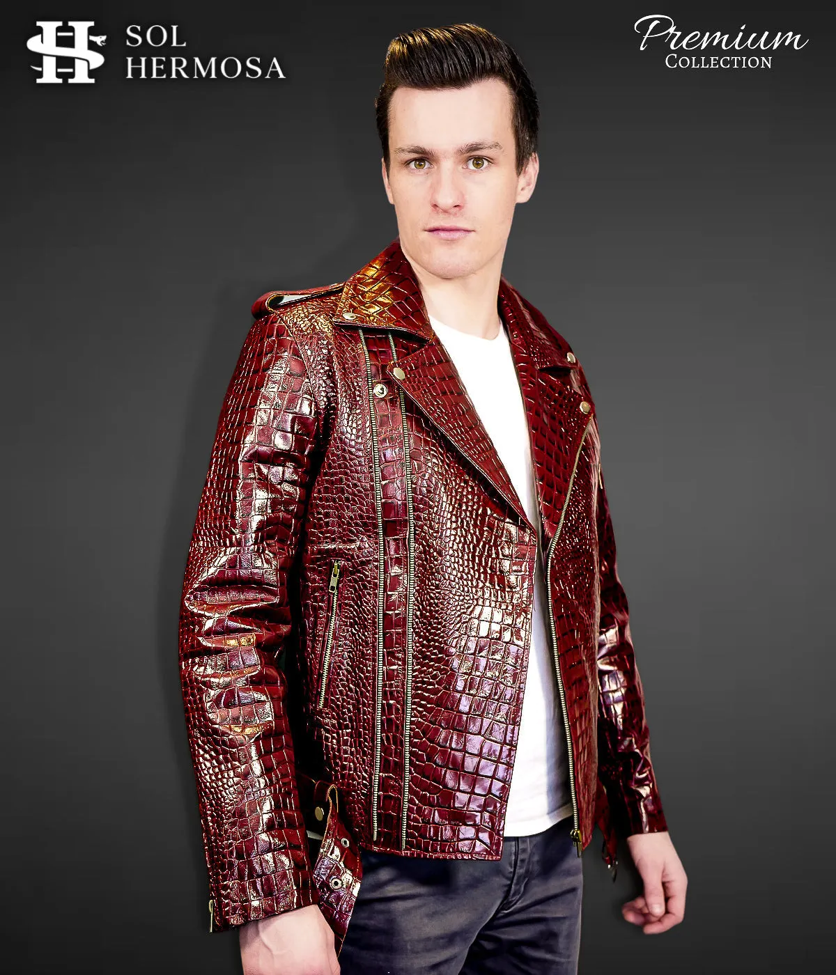 Men's Leather Jacket - Hermes
