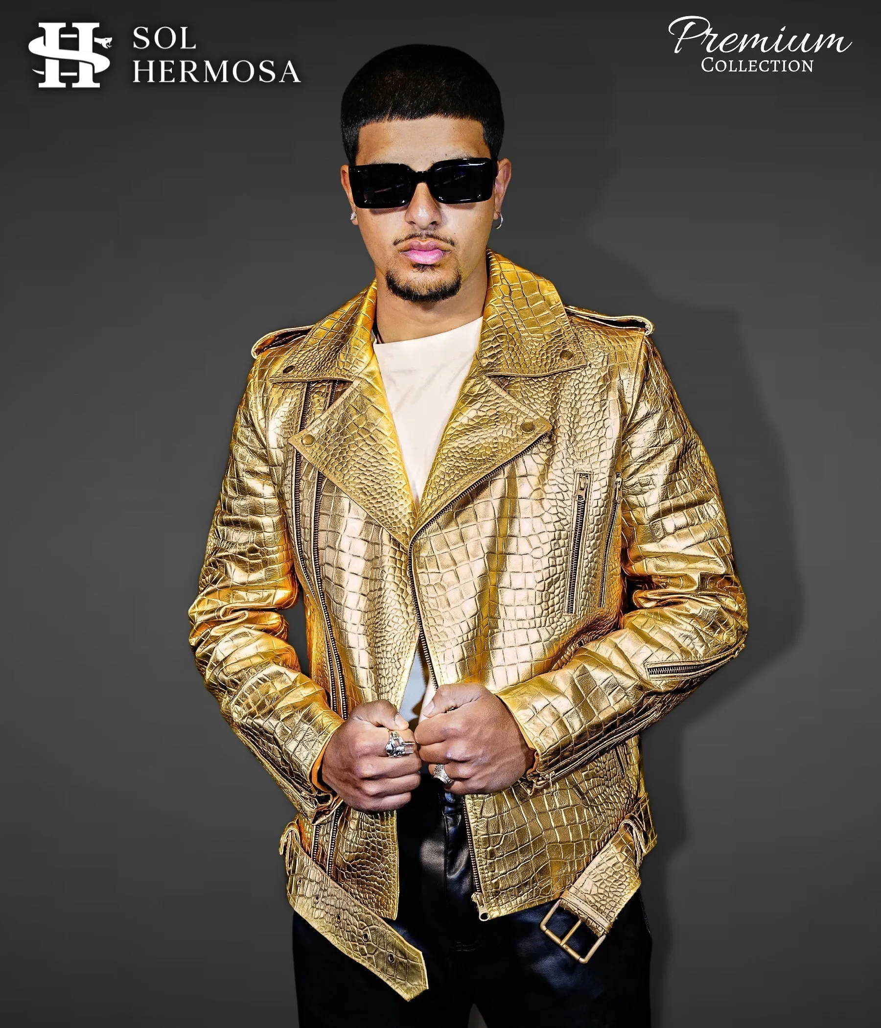 Men's Leather Jacket - Hermes