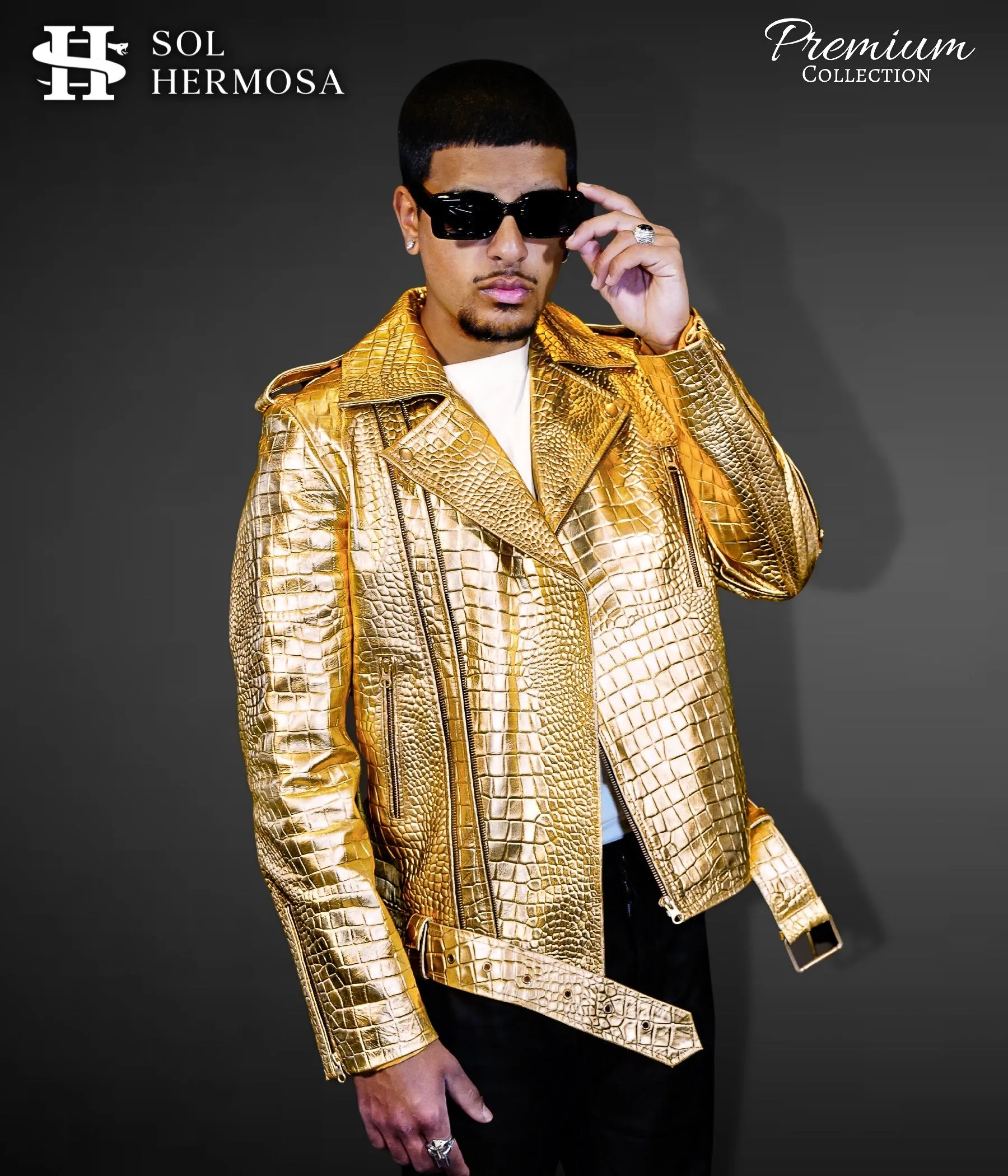 Men's Leather Jacket - Hermes