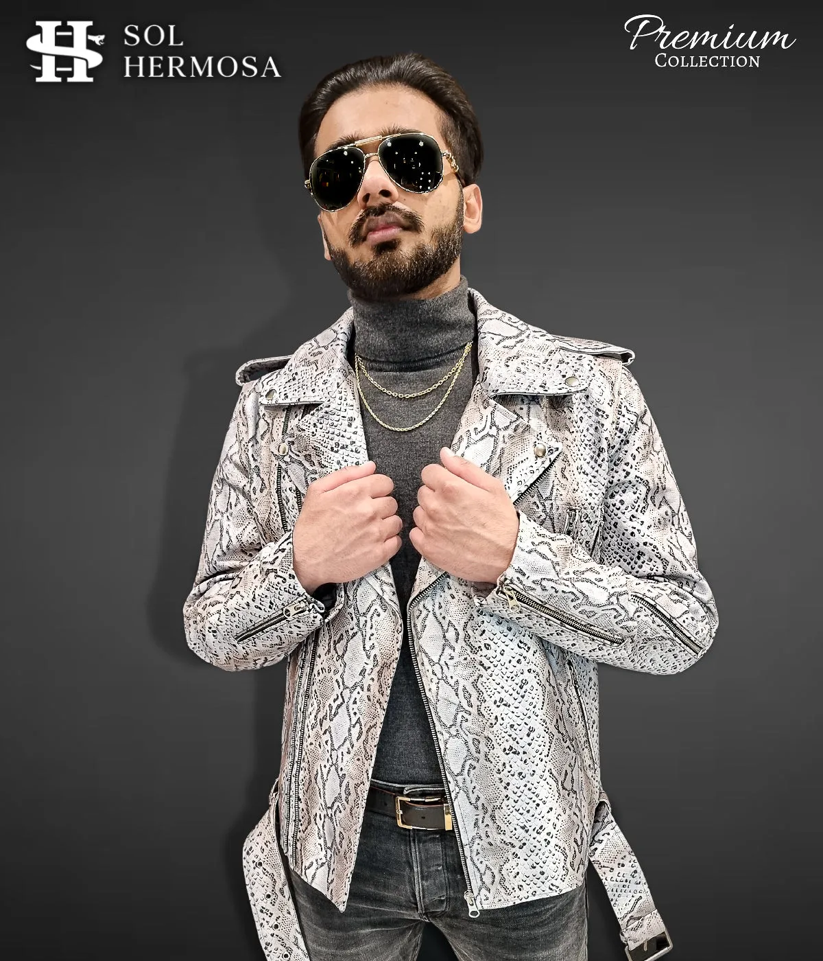 Men's Leather Jacket - Hermes