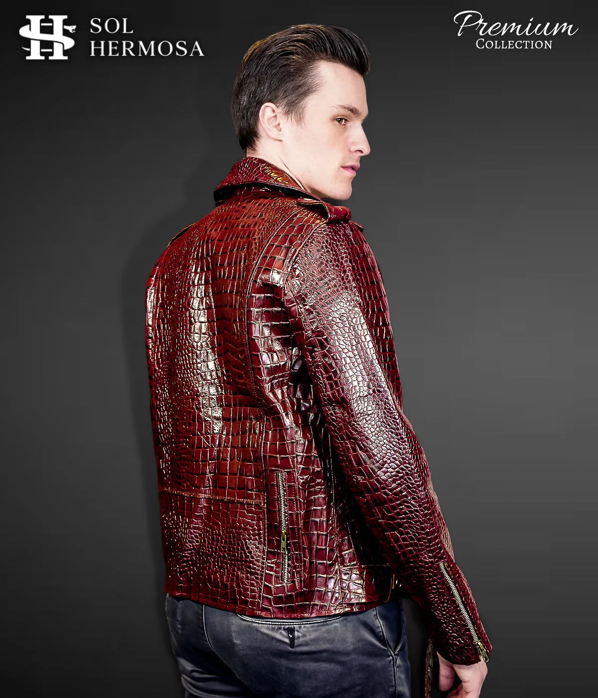 Men's Leather Jacket - Hermes