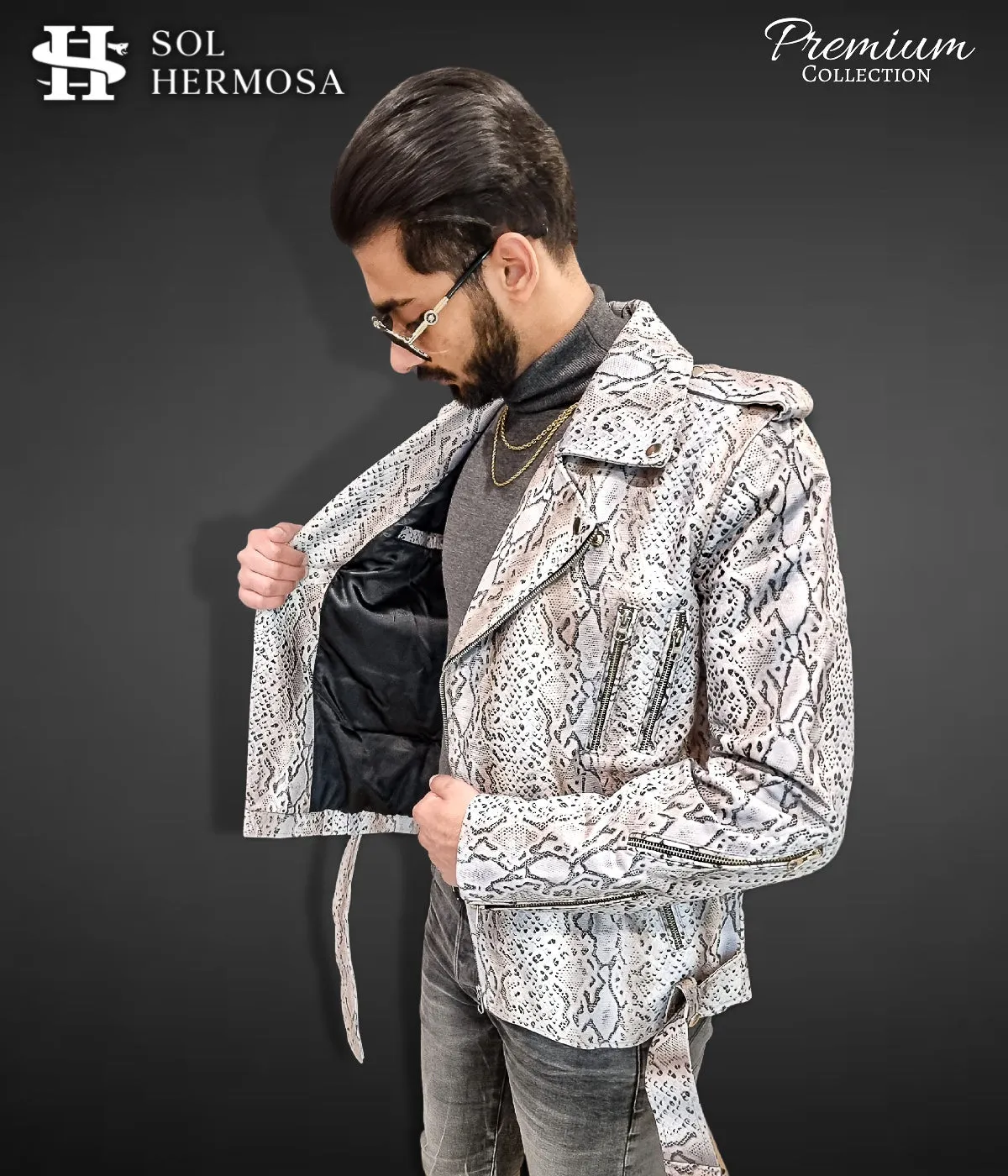 Men's Leather Jacket - Hermes