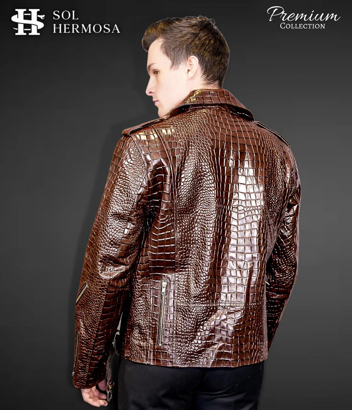Men's Leather Jacket - Hermes