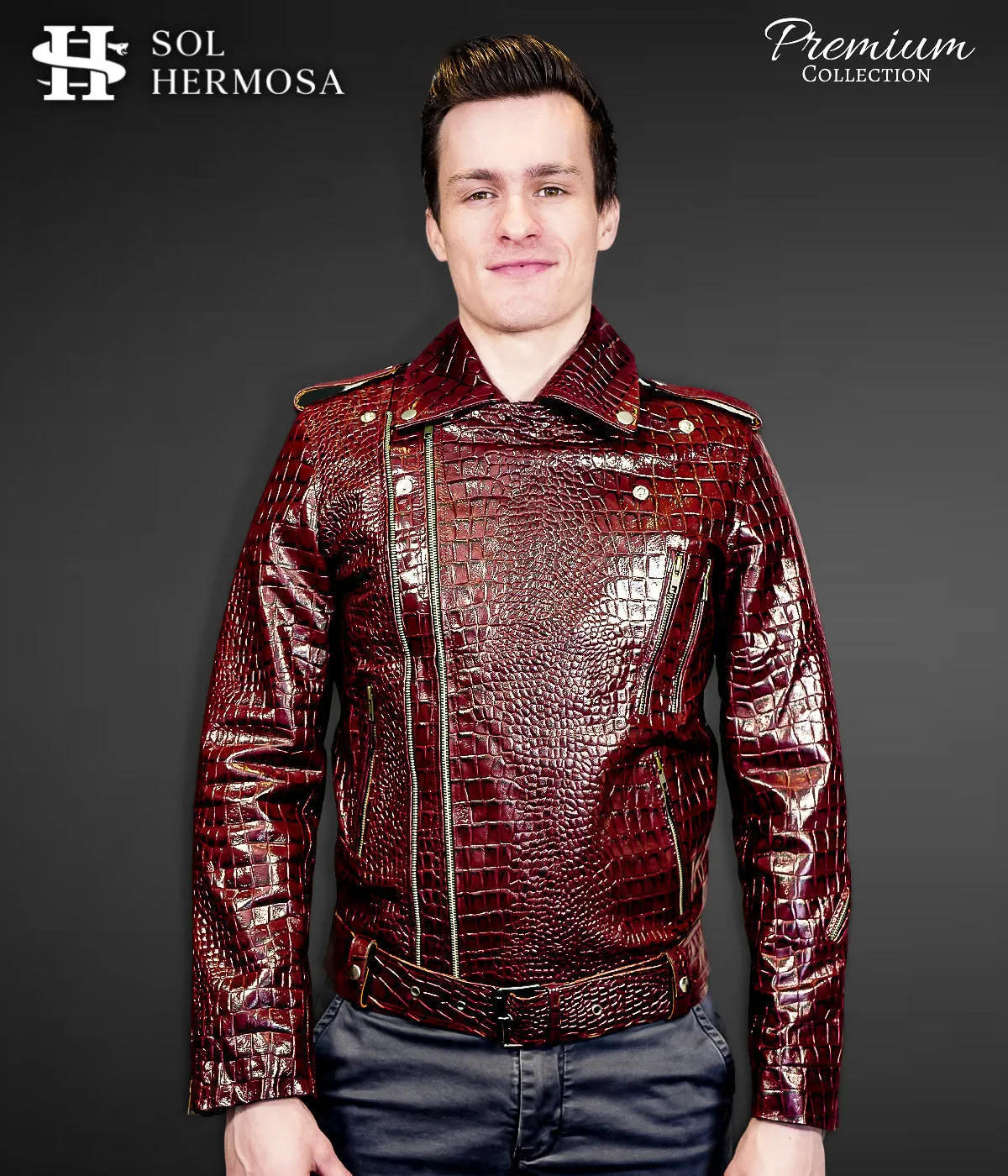 Men's Leather Jacket - Hermes