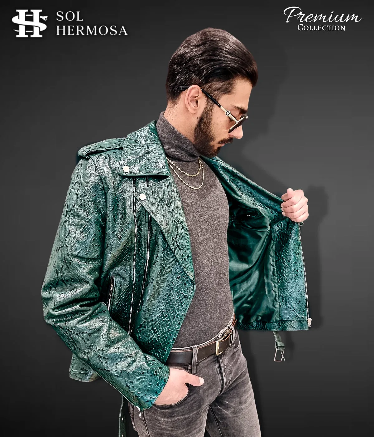 Men's Leather Jacket - Hermes