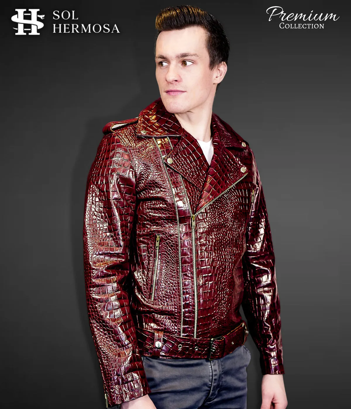 Men's Leather Jacket - Hermes