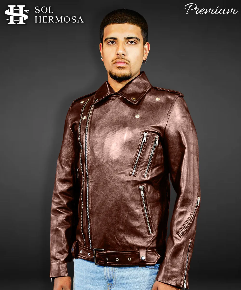 Men's Leather Jacket - Hermes