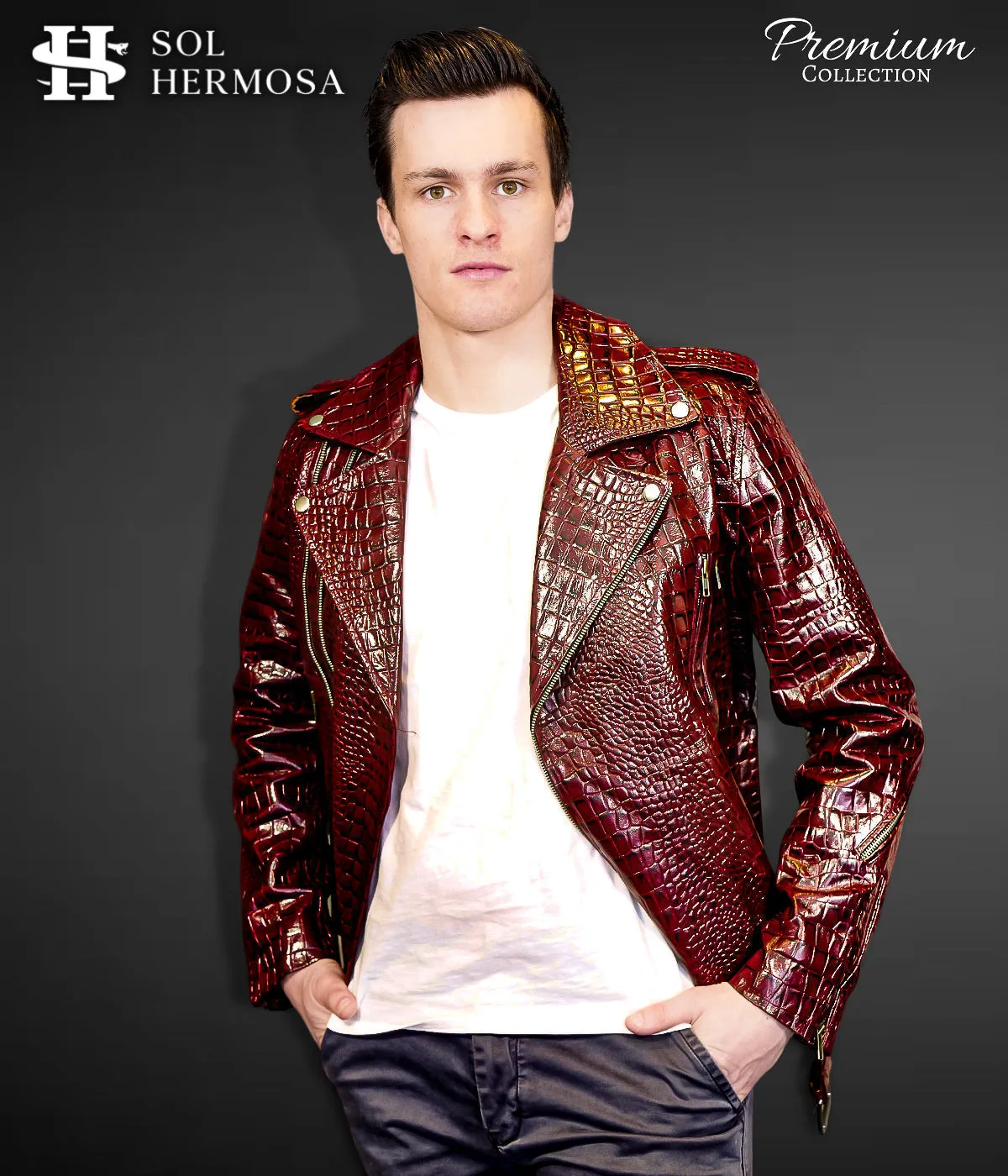 Men's Leather Jacket - Hermes