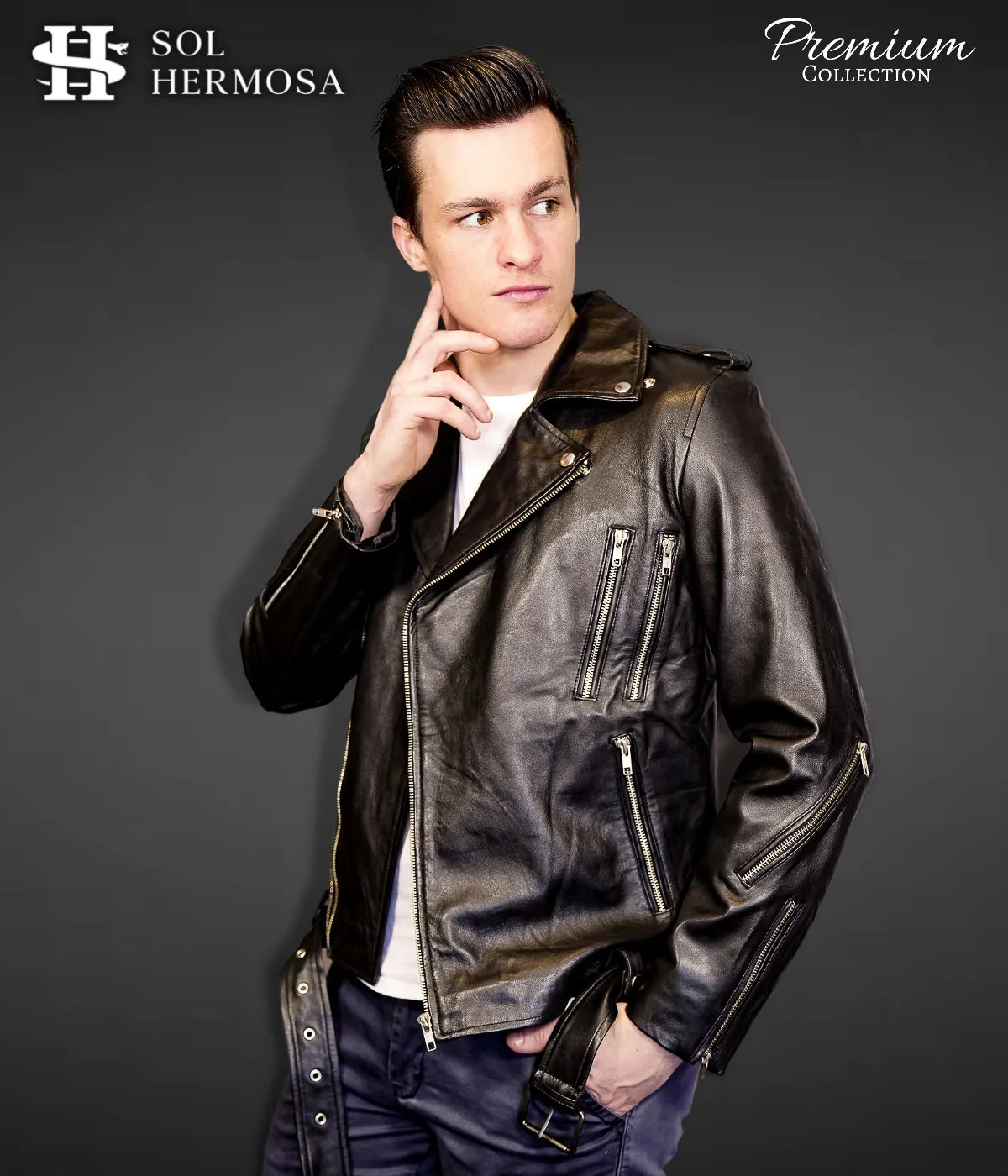 Men's Leather Jacket - Hermes