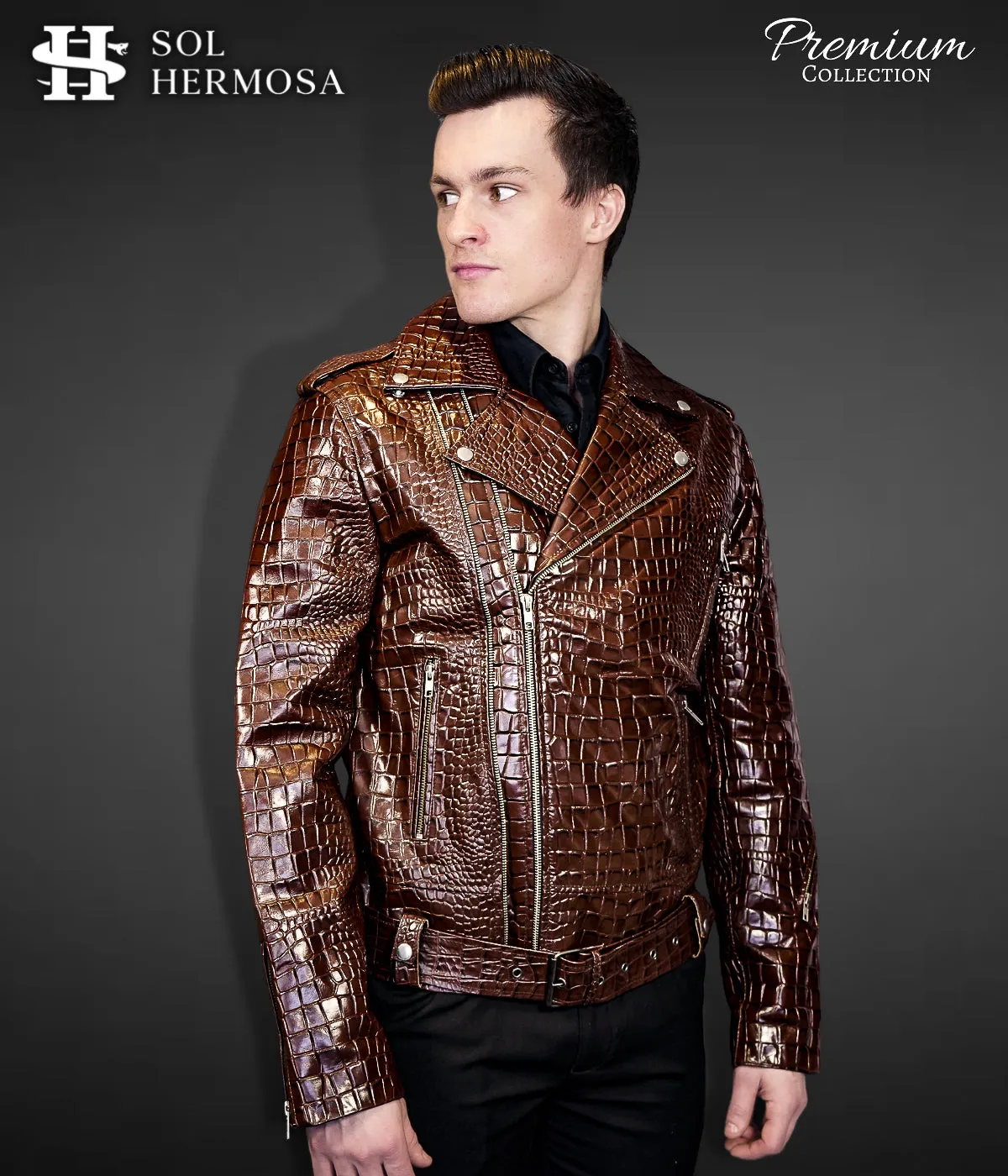 Men's Leather Jacket - Hermes