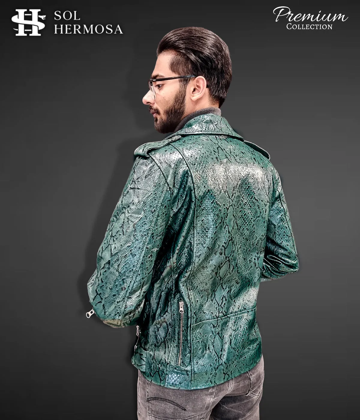 Men's Leather Jacket - Hermes
