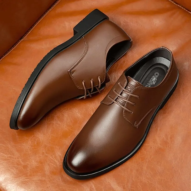 Men's Leather Lace-Up Oxford Dress Shoes Casual Work Office Comfortable Business Shoes