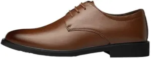 Men's Leather Lace-Up Oxford Dress Shoes Casual Work Office Comfortable Business Shoes