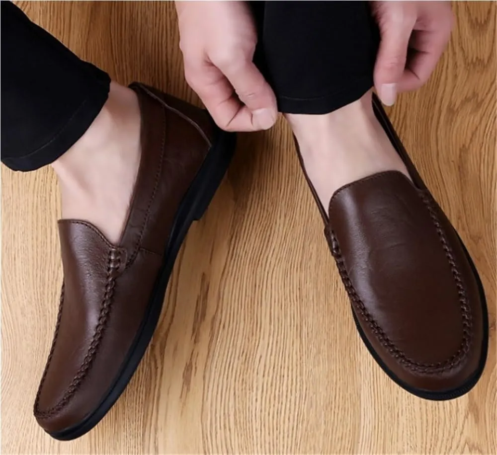 Mens Loafers Business Casual Shoes Leather Comfortable Wedding Dress Shoes for Men Office Work