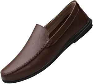 Mens Loafers Business Casual Shoes Leather Comfortable Wedding Dress Shoes for Men Office Work