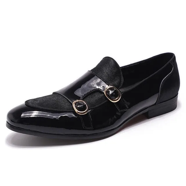 Men's Loafers Patent Leather Shoes