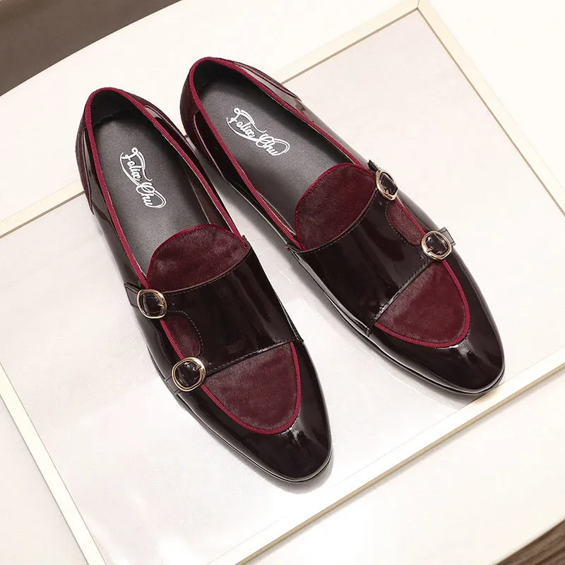 Men's Loafers Patent Leather Shoes