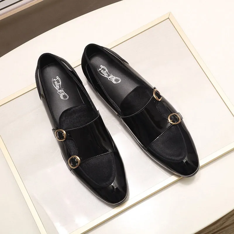 Men's Loafers Patent Leather Shoes