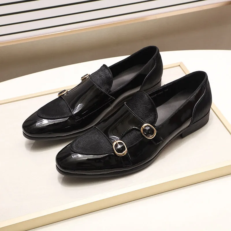 Men's Loafers Patent Leather Shoes