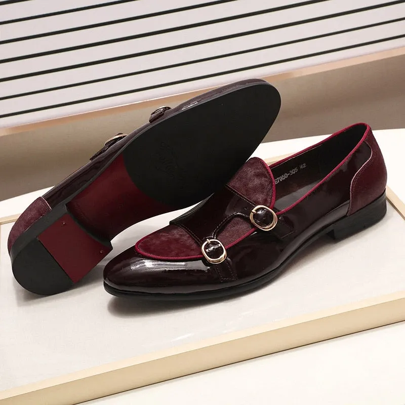 Men's Loafers Patent Leather Shoes