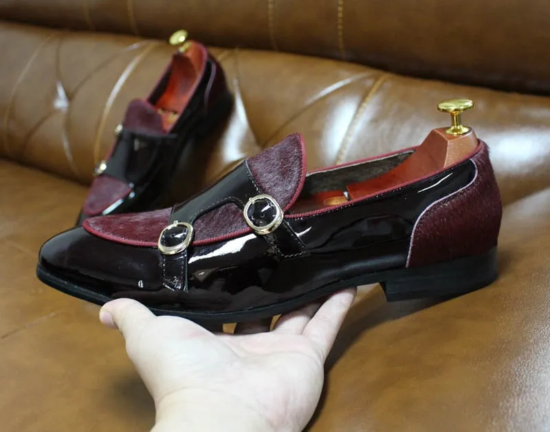 Men's Loafers Patent Leather Shoes