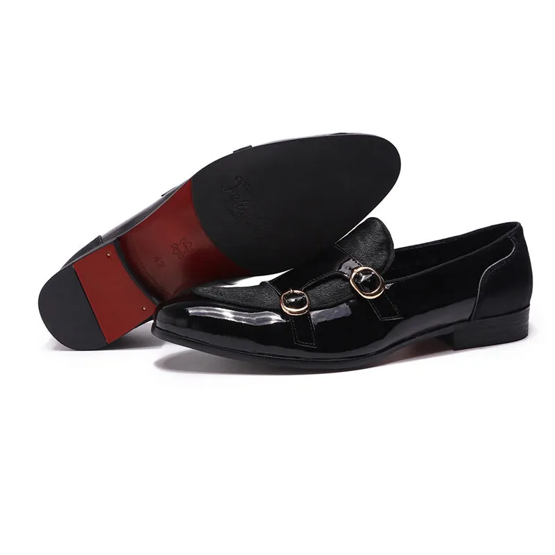 Men's Loafers Patent Leather Shoes