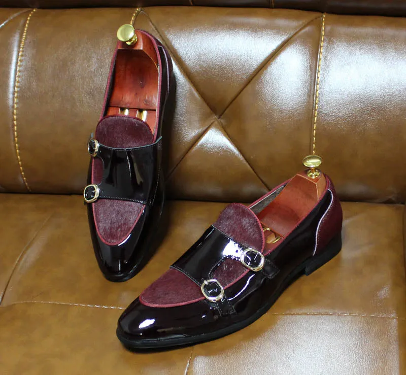 Men's Loafers Patent Leather Shoes