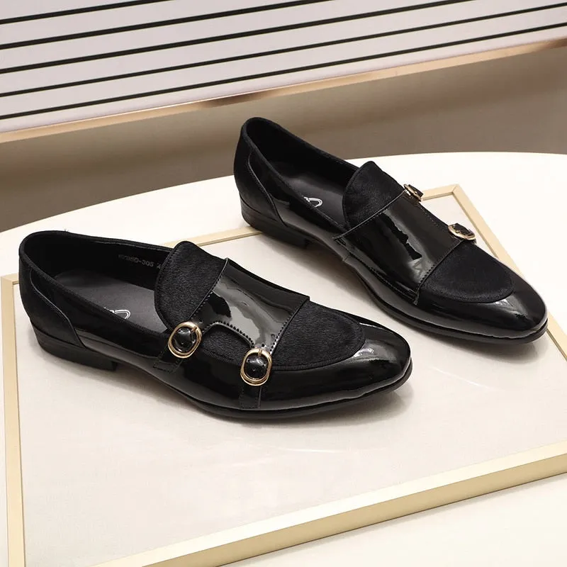 Men's Loafers Patent Leather Shoes