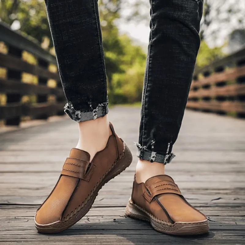Mens Loafers Slip On Loafer Leather Casual Walking Shoes Men Elegant Loafers Luxury Oxford Shoes