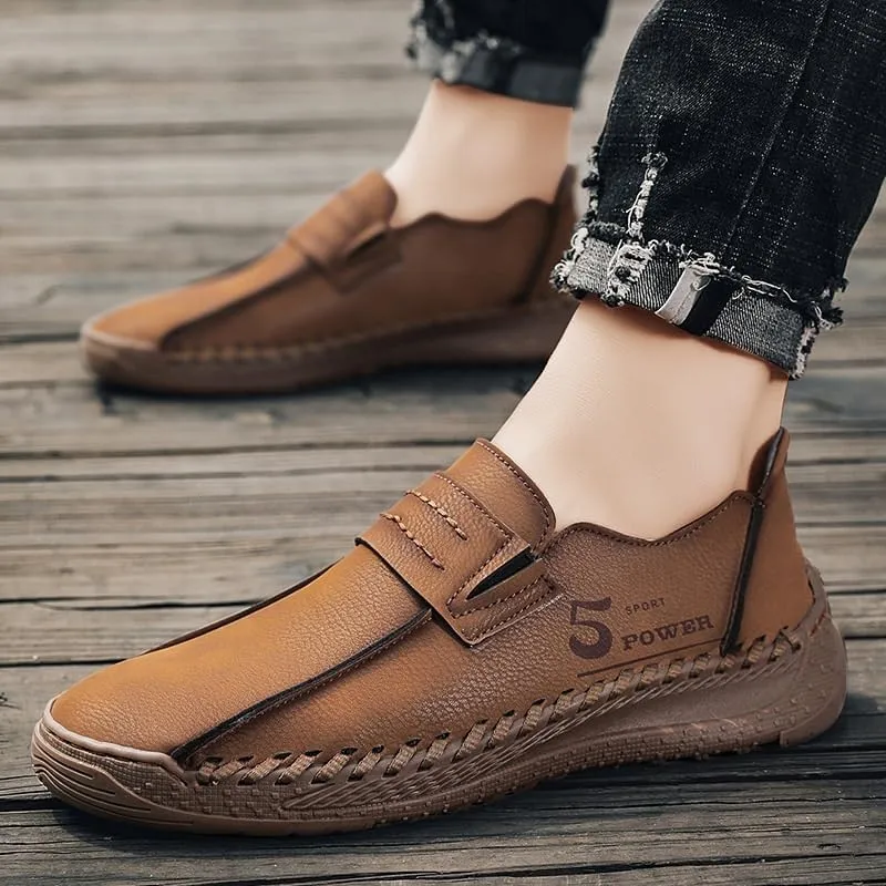Mens Loafers Slip On Loafer Leather Casual Walking Shoes Men Elegant Loafers Luxury Oxford Shoes