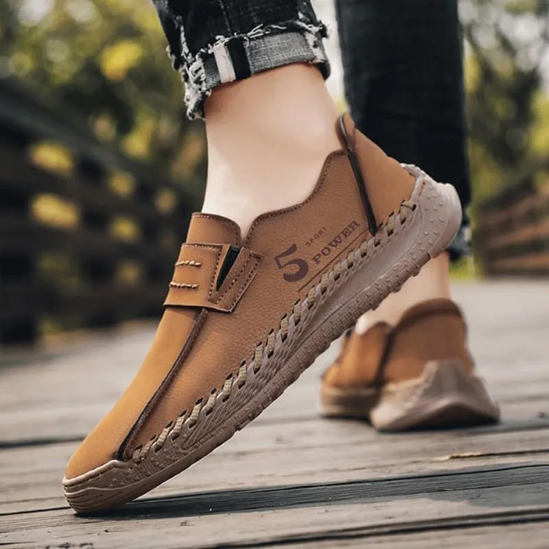 Mens Loafers Slip On Loafer Leather Casual Walking Shoes Men Elegant Loafers Luxury Oxford Shoes