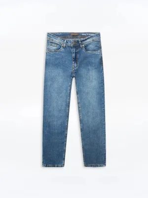 Men's Mid Blue Denim Pant - EMBPD24-014
