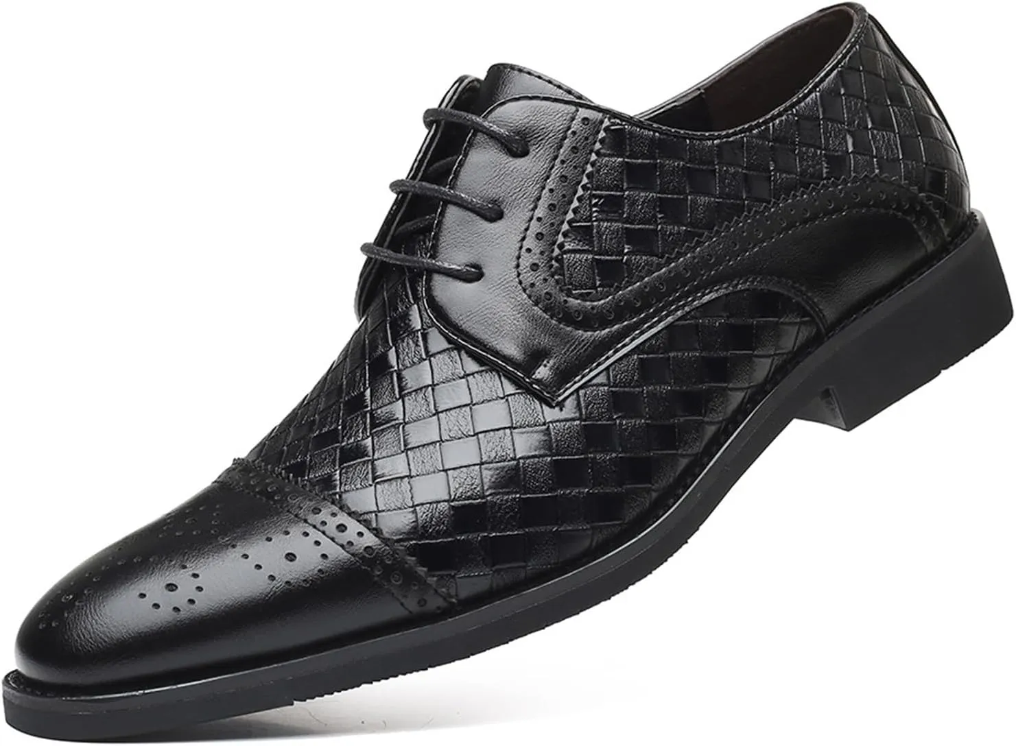 Men's Oxfords Formal Dress Shoes Classic Business Shoes Wingtip Brogues Lace-Up Wedding Shoes for Men