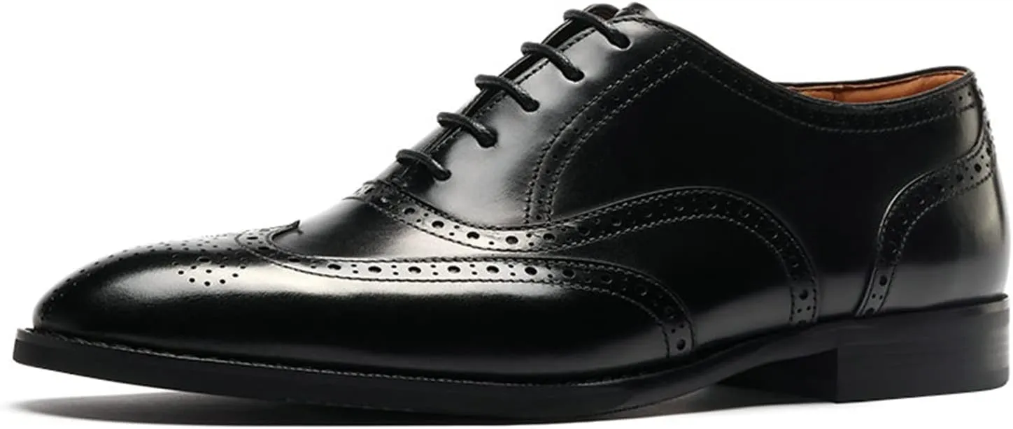 Mens Oxfords Wingtip Full Brogues Carved Calf Shoes for Business,Casual