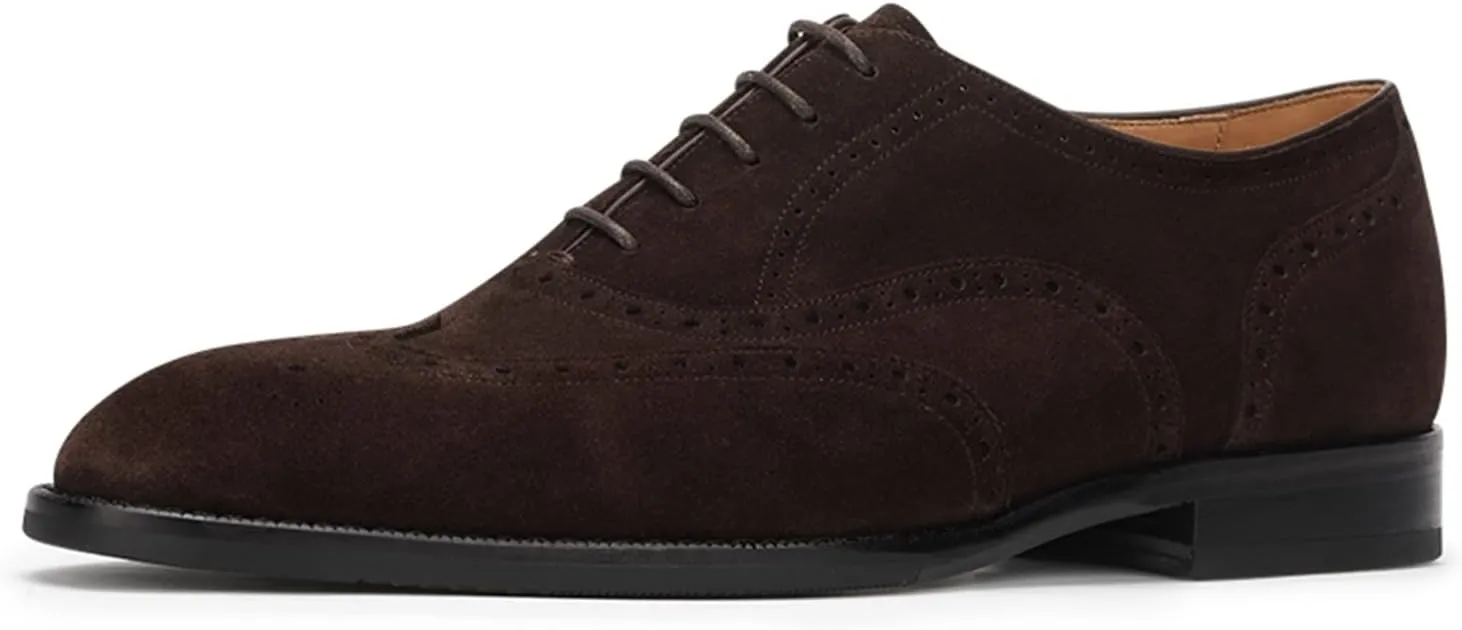 Mens Oxfords Wingtip Full Brogues Carved Calf Shoes for Business,Casual