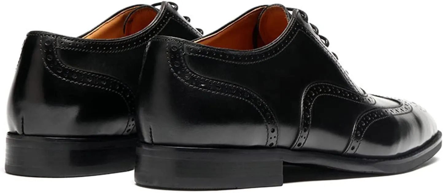 Mens Oxfords Wingtip Full Brogues Carved Calf Shoes for Business,Casual