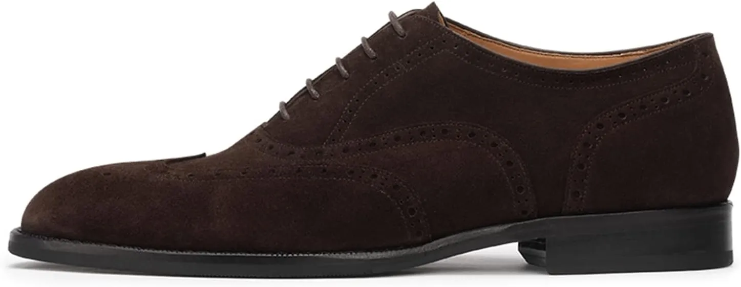 Mens Oxfords Wingtip Full Brogues Carved Calf Shoes for Business,Casual