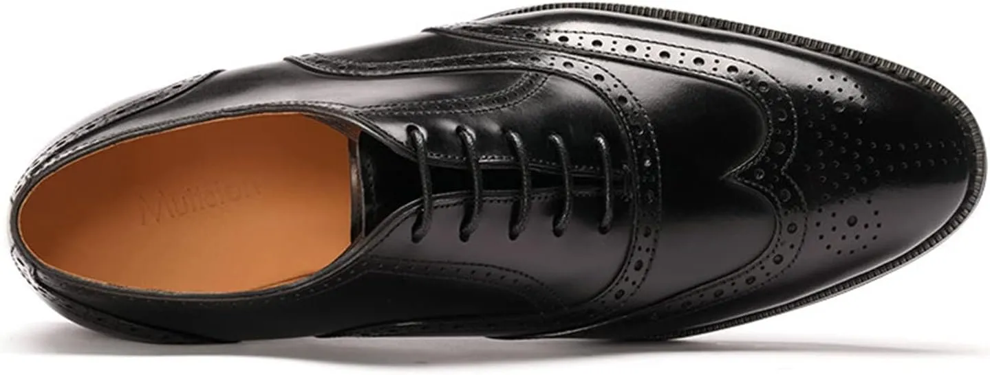 Mens Oxfords Wingtip Full Brogues Carved Calf Shoes for Business,Casual