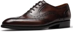 Mens Oxfords Wingtip Full Brogues Carved Calf Shoes for Business,Casual