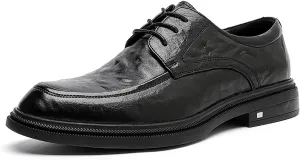Men's Oxfords Wrinkled Oxford Shoes for Men Business Casual Shoes Men's Lace-Up Derby