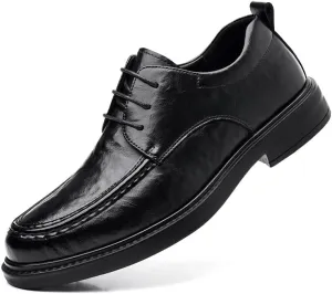 Men's Patent Leather Black Oxfords Shoes Slip On Pointed Toe Derbys Classic Formal Business Dress Shoes
