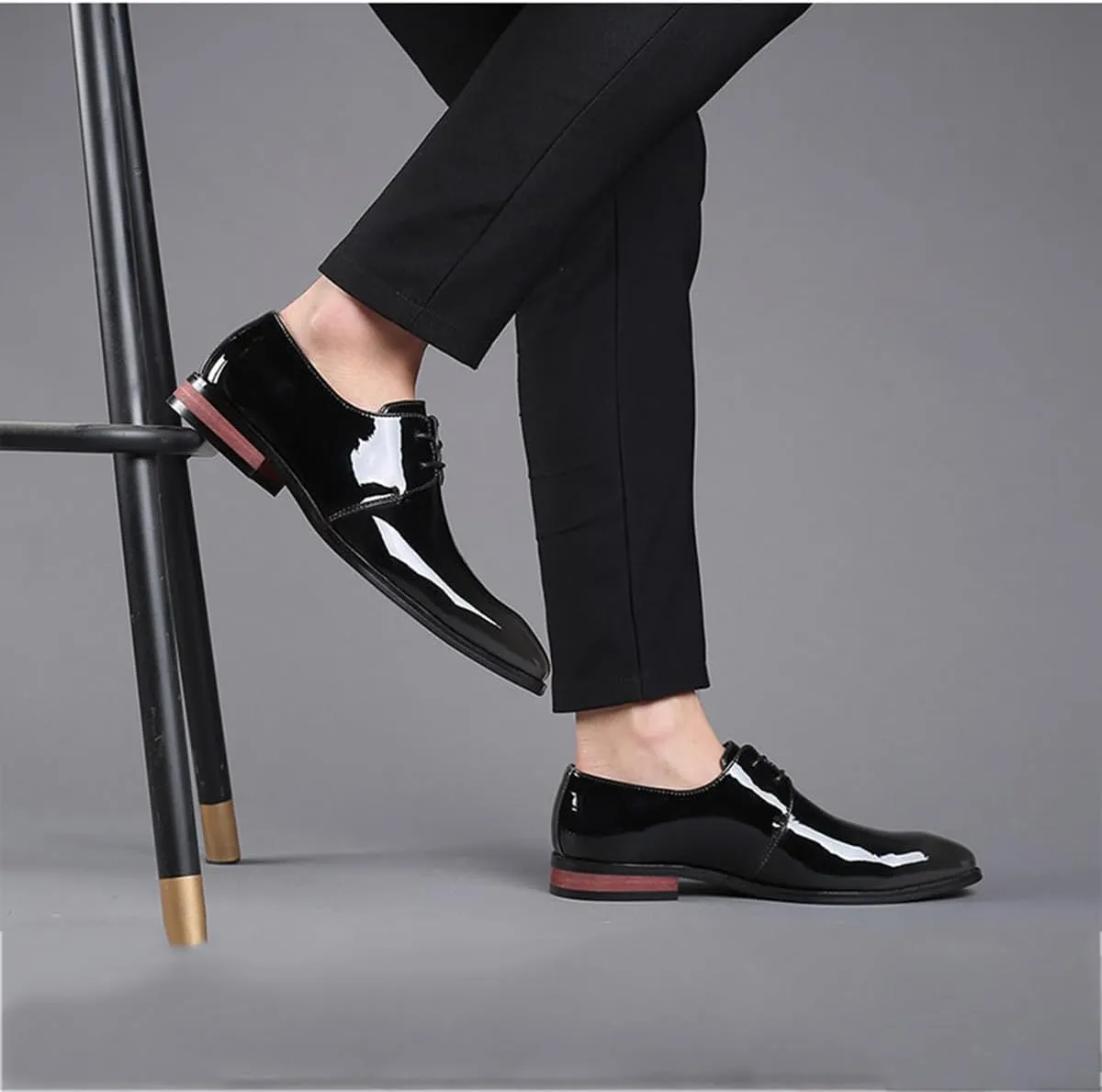 Men's Patent Leather Oxford Formal Business Dress Shoes Modern Suit Tuxedo Shoes for Men Fashoin Wedding Party Shoes